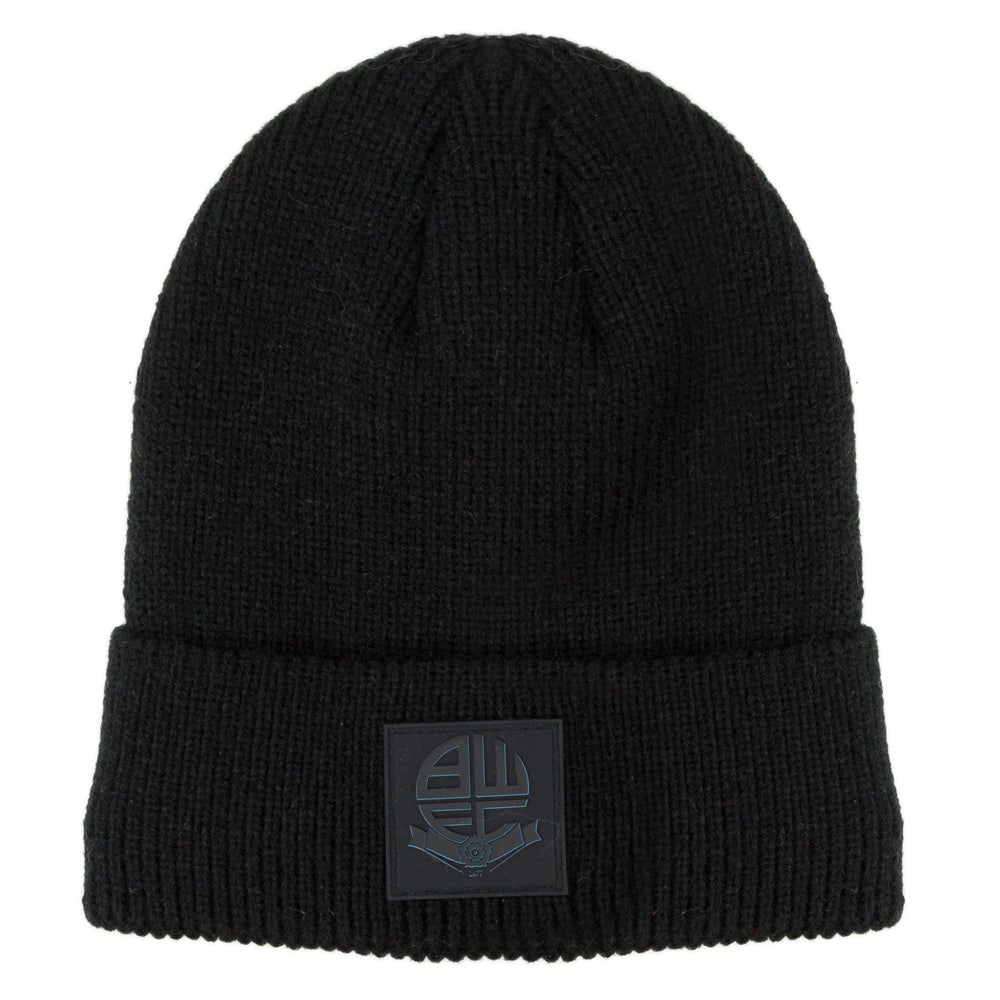 Black Ribbed Cuff Beanie