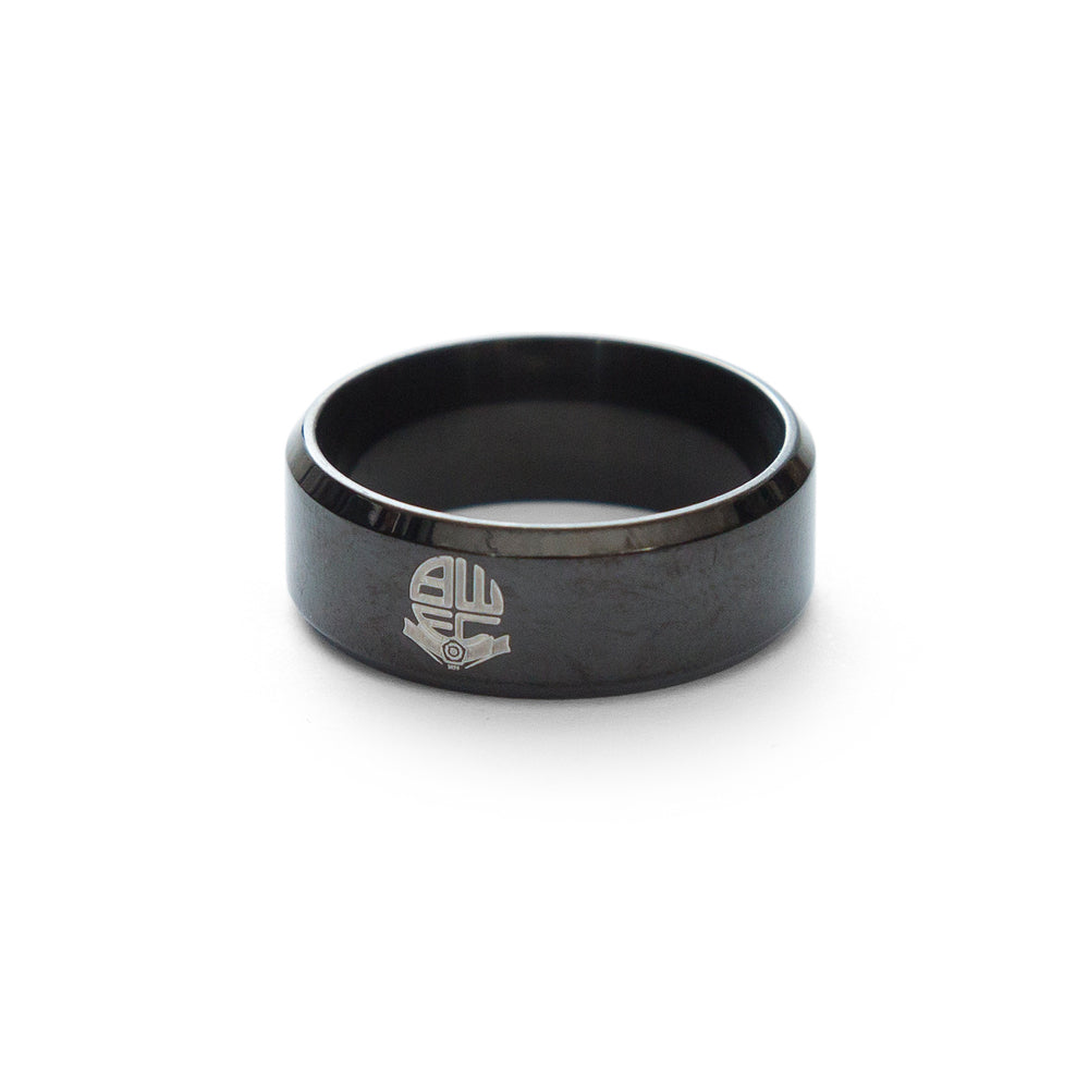 Black Plated Band Ring