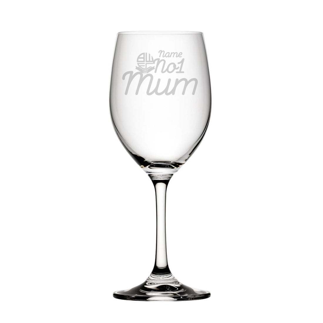 Personalised Number 1 Mum Wine Glass