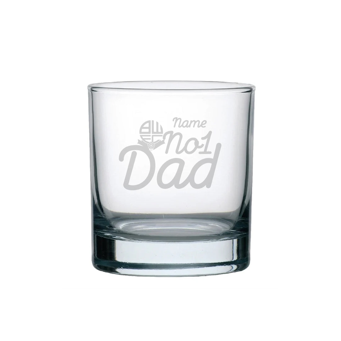 Personalised Number 1 Dad Whiskey Glass
