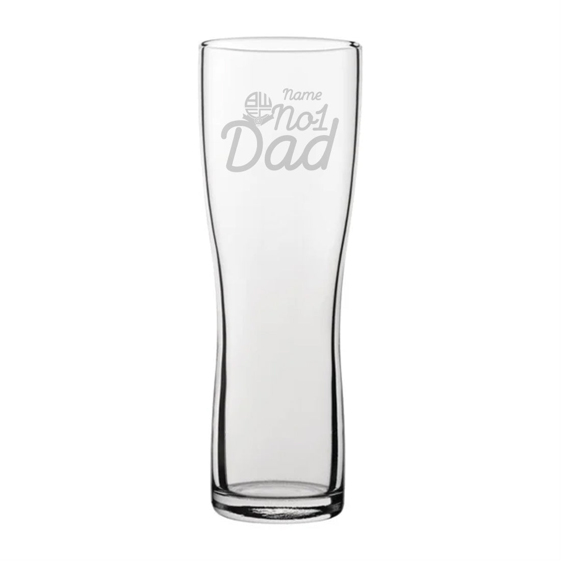 Personalised Number 1 Dad Pilsner Glass