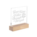 Personalised Through and Through LED Acrylic Light