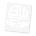 A4 White Crest Car Sticker