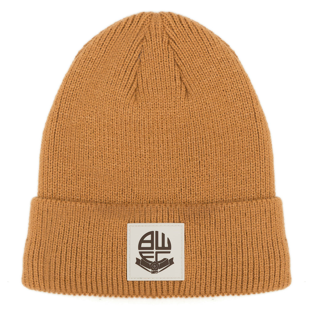 Brown Ribbed Beanie