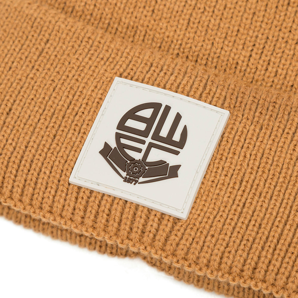 Brown Ribbed Beanie