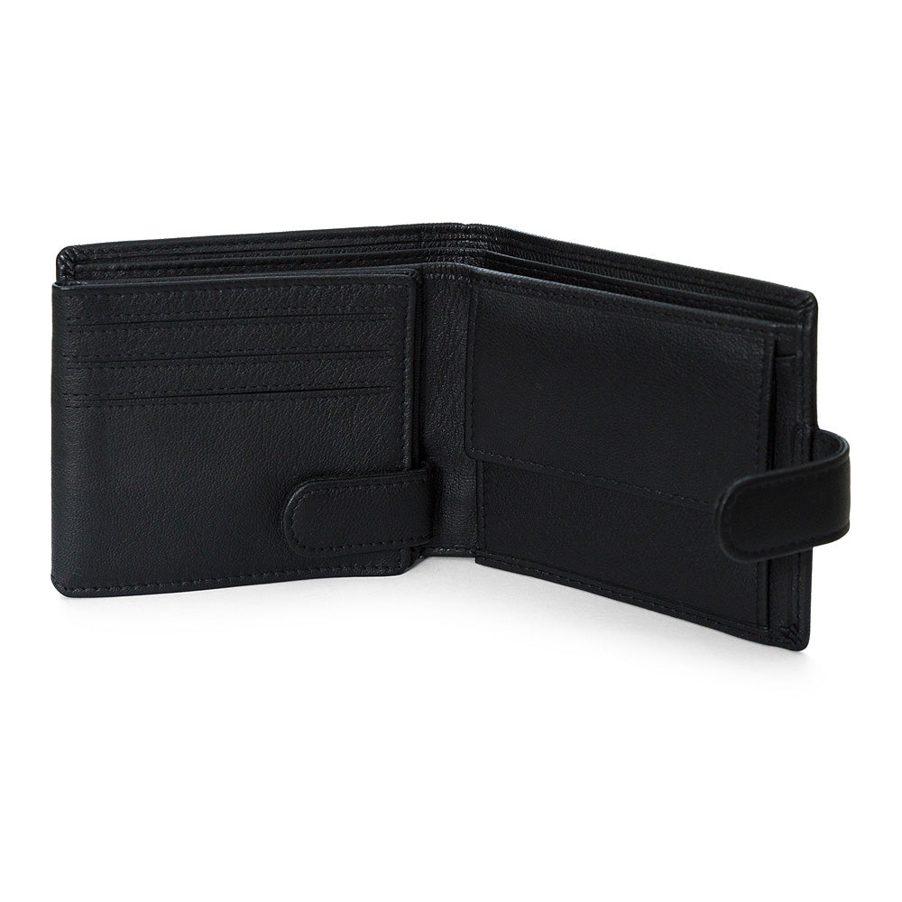 Extra Capacity Black Wallet