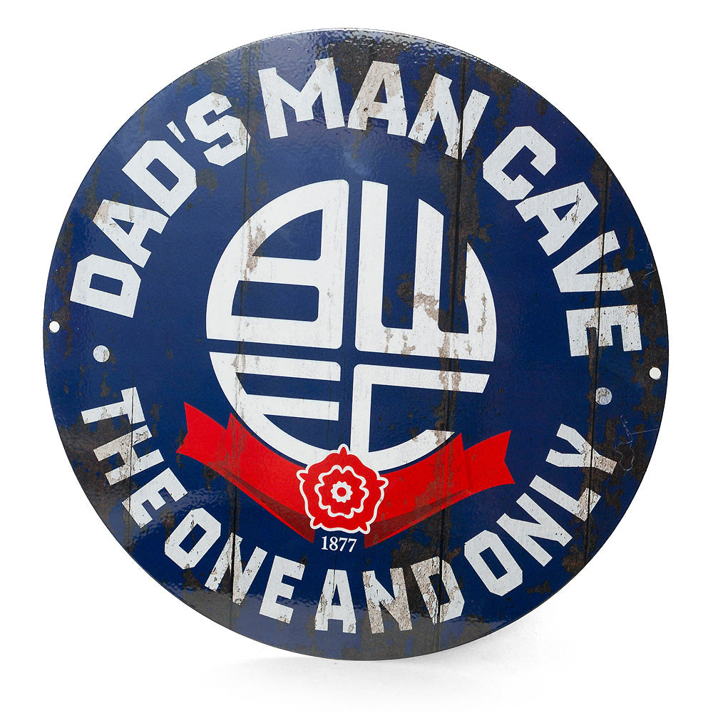Dad's Man Cave Metal Sign Round