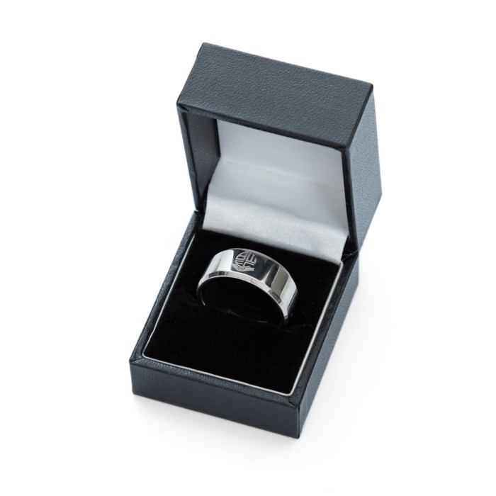 Stainless Steel Crest Band Ring